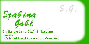 szabina gobl business card